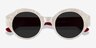 Supernova White Burgundy AcetateSunglass Frames from EyeBuyDirect, Closed View