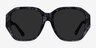 Florence Shiny Black Floral AcetateSunglass Frames from EyeBuyDirect, Front View