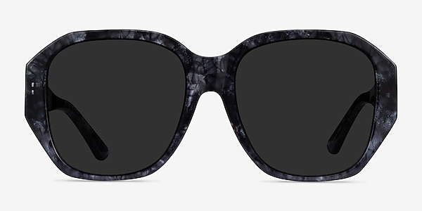 Florence Shiny Black Floral Acetate Sunglass Frames
