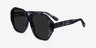 Florence Shiny Black Floral AcetateSunglass Frames from EyeBuyDirect, Angle View