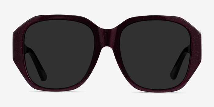 Florence Shiny Burgundy Acetate Sunglass Frames from EyeBuyDirect
