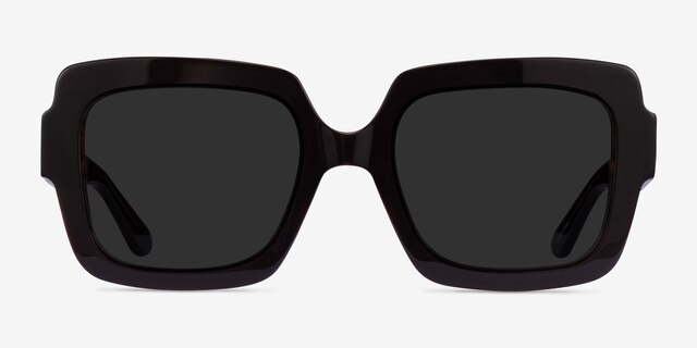 Sometime Brown AcetateSunglass Frames from EyeBuyDirect, Front View