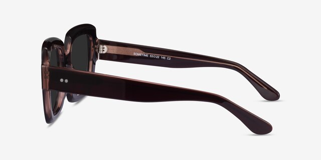 Sometime Brown AcetateSunglass Frames from EyeBuyDirect, Side View