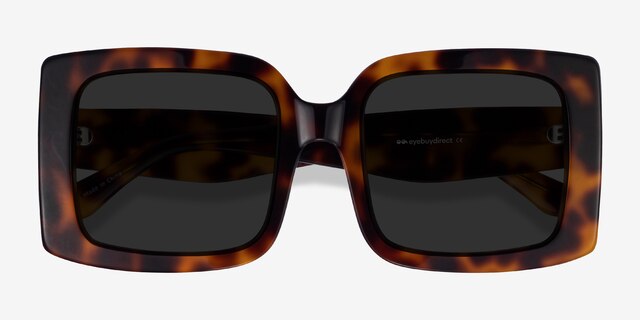 Nell Tortoise AcetateSunglass Frames from EyeBuyDirect, Closed View