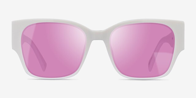 Myla White AcetateSunglass Frames from EyeBuyDirect, Front View