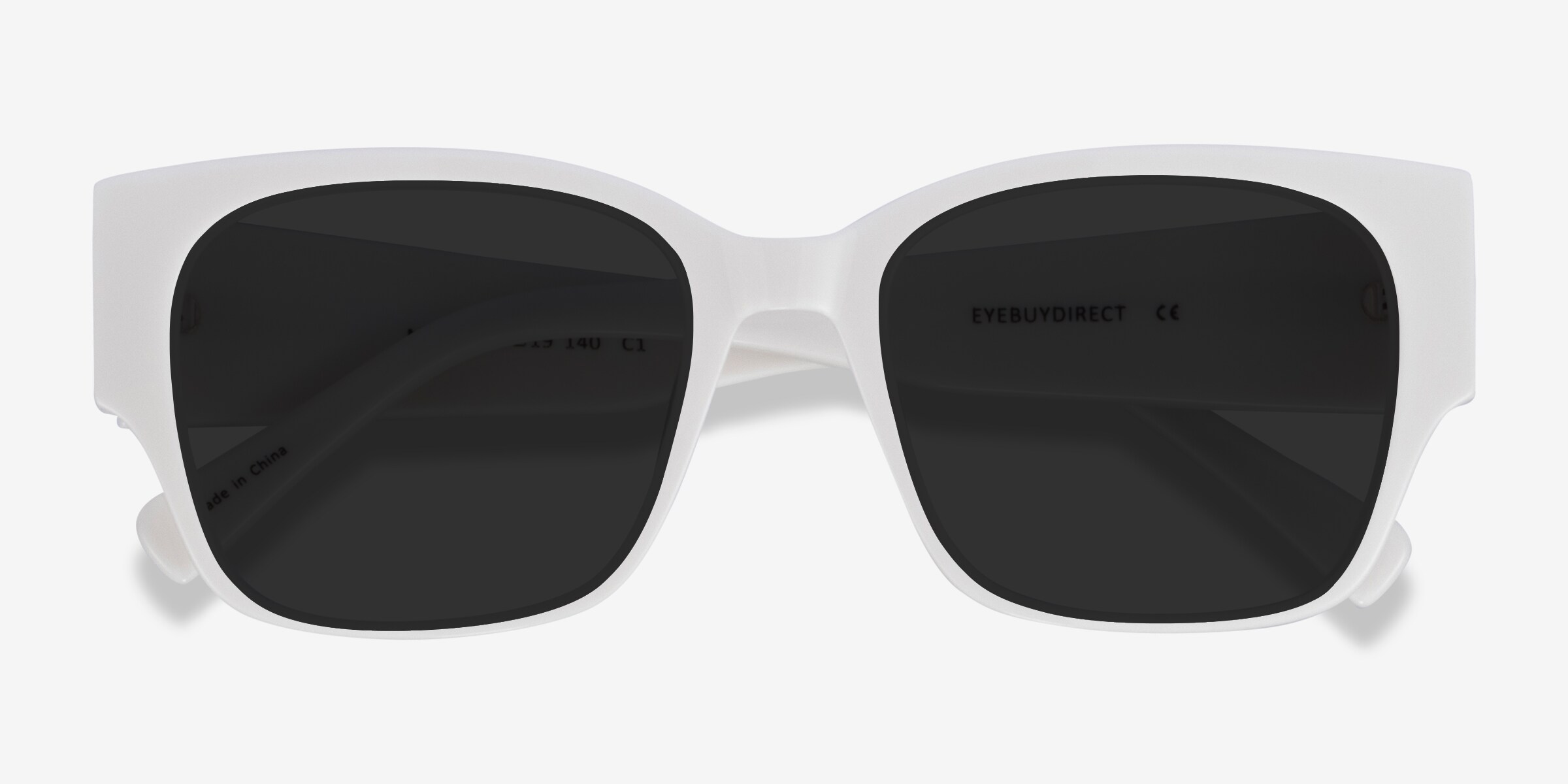 Myla - Square White Frame Sunglasses For Women | Eyebuydirect