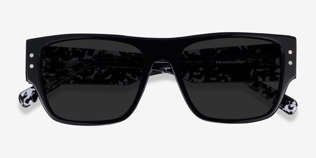 Espy Black AcetateSunglass Frames from EyeBuyDirect, Closed View
