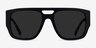 Cliff Matte Black AcetateSunglass Frames from EyeBuyDirect, Front View