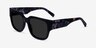 Selene Black Floral AcetateSunglass Frames from EyeBuyDirect, Angle View