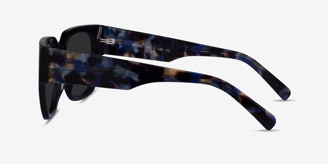 Selene Black Floral AcetateSunglass Frames from EyeBuyDirect, Side View
