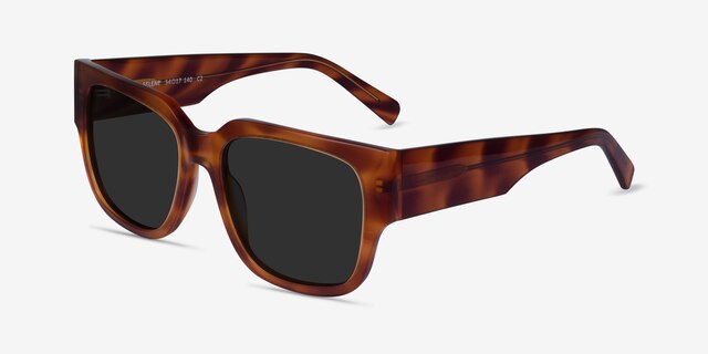 Selene Brown Tortoise AcetateSunglass Frames from EyeBuyDirect, Angle View