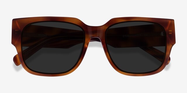 Selene Brown Tortoise AcetateSunglass Frames from EyeBuyDirect, Closed View
