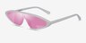 Sonic White PlasticSunglass Frames from EyeBuyDirect, Angle View