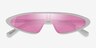 Sonic White PlasticSunglass Frames from EyeBuyDirect, Closed View
