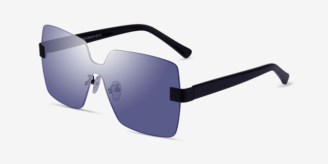Archytas Black AcetateSunglass Frames from EyeBuyDirect, Angle View