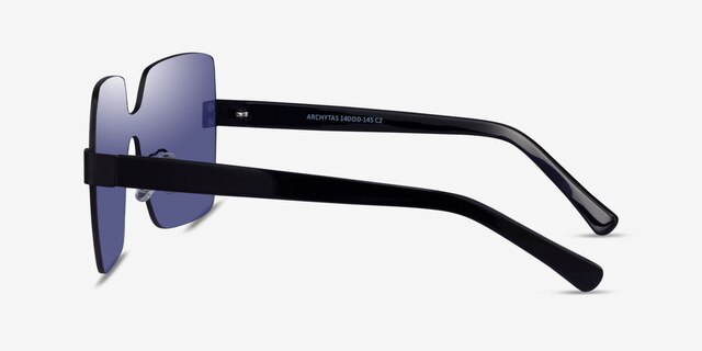 Archytas Black AcetateSunglass Frames from EyeBuyDirect, Side View