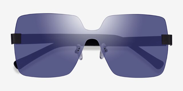Archytas Black AcetateSunglass Frames from EyeBuyDirect, Closed View