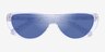 Oracle Clear Floral AcetateSunglass Frames from EyeBuyDirect, Closed View