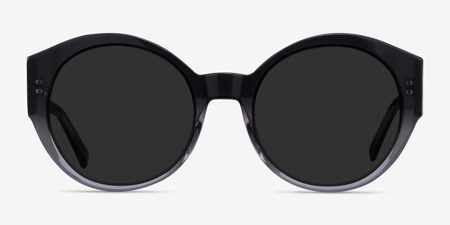 Trice Clear Black Clear AcetateSunglass Frames from EyeBuyDirect, Front View