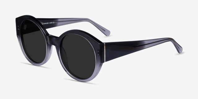 Trice Clear Black Clear AcetateSunglass Frames from EyeBuyDirect, Angle View