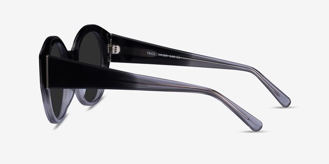 Trice Clear Black Clear AcetateSunglass Frames from EyeBuyDirect, Side View