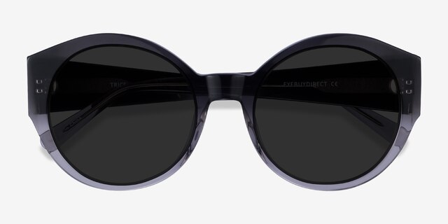 Trice Clear Black Clear AcetateSunglass Frames from EyeBuyDirect, Closed View