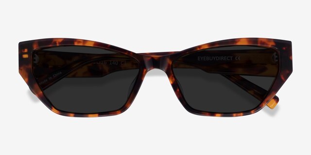 Hera Brown Tortoise AcetateSunglass Frames from EyeBuyDirect, Closed View