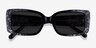 Rime Clear Black Floral AcetateSunglass Frames from EyeBuyDirect, Closed View