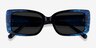 Rime Clear Blue Floral AcetateSunglass Frames from EyeBuyDirect, Closed View