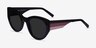 Gratia Black AcetateSunglass Frames from EyeBuyDirect, Angle View