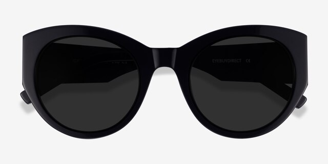 Gratia Black AcetateSunglass Frames from EyeBuyDirect, Closed View