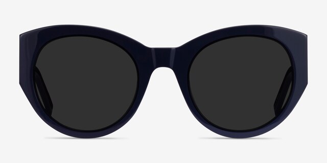 Gratia Navy AcetateSunglass Frames from EyeBuyDirect, Front View