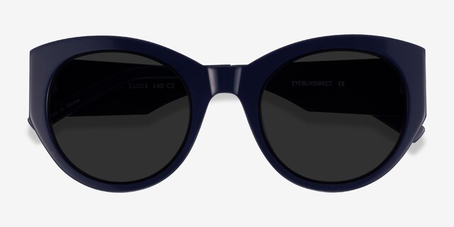 Gratia Navy AcetateSunglass Frames from EyeBuyDirect, Closed View