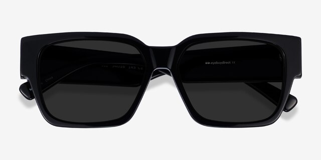 Gladwell Black AcetateSunglass Frames from EyeBuyDirect, Closed View