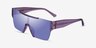 Striata Clear Purple PlasticSunglass Frames from EyeBuyDirect, Angle View