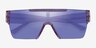 Striata Clear Purple PlasticSunglass Frames from EyeBuyDirect, Closed View