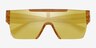 Striata Clear Yellow PlasticSunglass Frames from EyeBuyDirect, Closed View