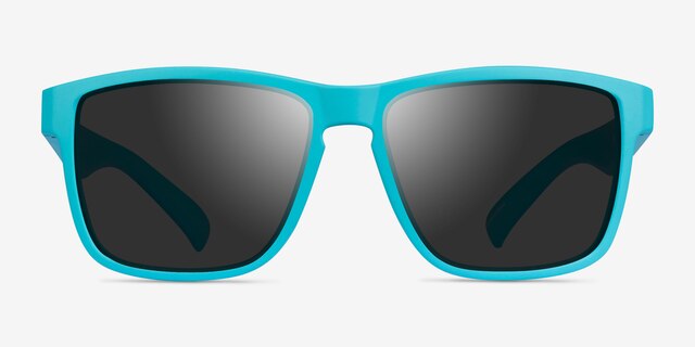 Uplift Aqua Gray PlasticSunglass Frames from EyeBuyDirect, Front View