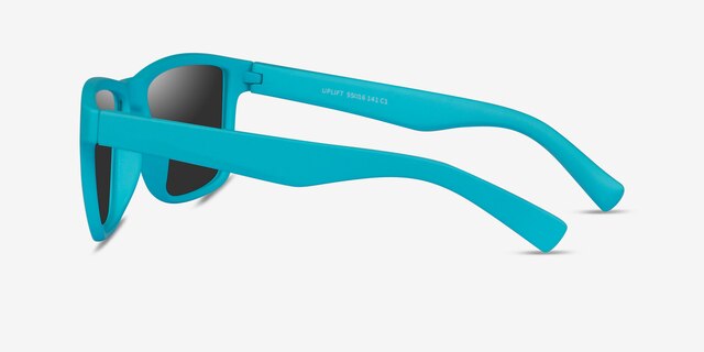 Uplift Aqua Gray PlasticSunglass Frames from EyeBuyDirect, Side View