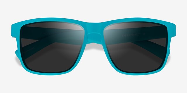 Uplift Aqua Gray PlasticSunglass Frames from EyeBuyDirect, Closed View