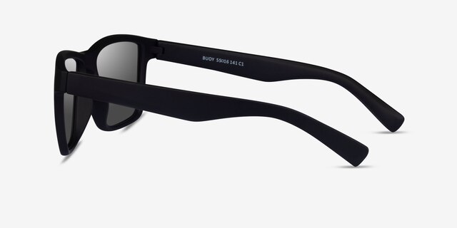 Buoy Black Gray PlasticSunglass Frames from EyeBuyDirect, Side View