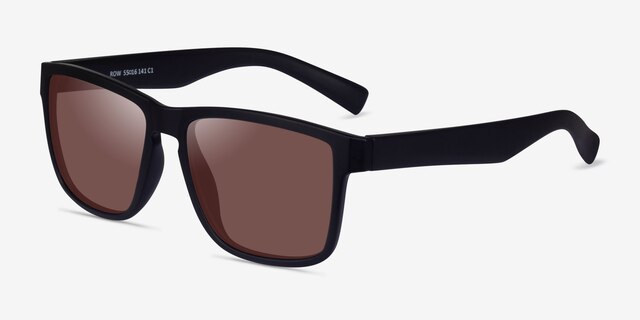 Row Black Brown PlasticSunglass Frames from EyeBuyDirect, Angle View
