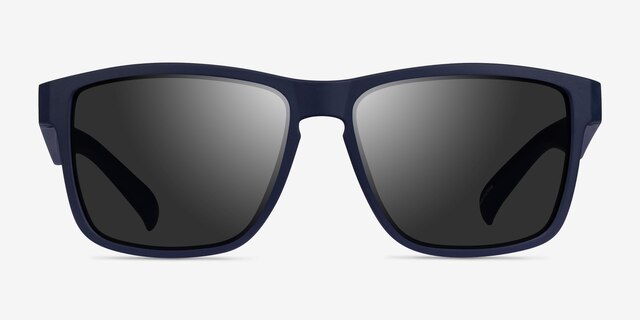 Tide Navy Gray PlasticSunglass Frames from EyeBuyDirect, Front View