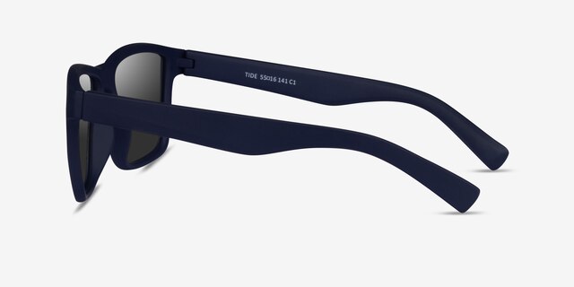 Tide Navy Gray PlasticSunglass Frames from EyeBuyDirect, Side View