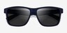 Tide Navy Gray PlasticSunglass Frames from EyeBuyDirect, Closed View