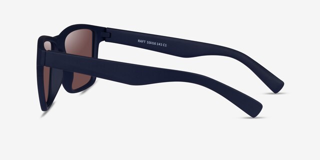 Raft Navy Brown PlasticSunglass Frames from EyeBuyDirect, Side View