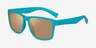 Skyward Aqua Gold PlasticSunglass Frames from EyeBuyDirect, Angle View