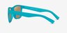 Skyward Aqua Gold PlasticSunglass Frames from EyeBuyDirect, Side View