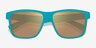 Skyward Aqua Gold PlasticSunglass Frames from EyeBuyDirect, Closed View
