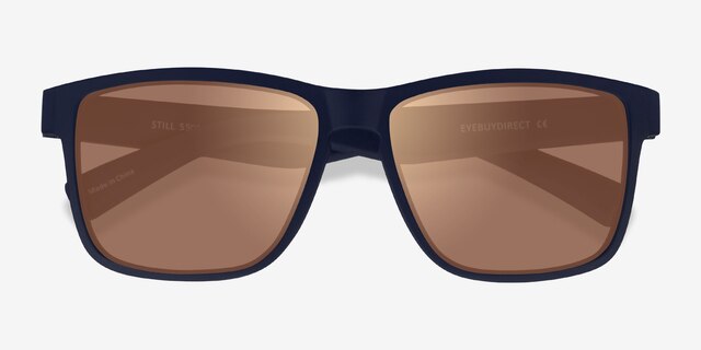 Still Navy Gold PlasticSunglass Frames from EyeBuyDirect, Closed View